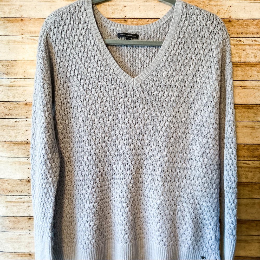 American Eagle Periwinkle Blue Vneck Sweater
